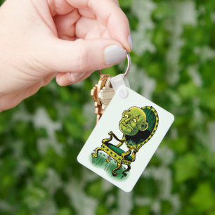 Vintage Wizard of Oz, Grumpy Wizard Emerald Throne Keychain