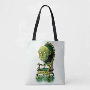 Vintage Wizard of Oz, Grumpy Wizard Emerald Throne Tote Bag