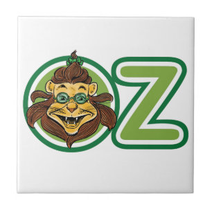 Vintage Wizard of Oz, Lion in the Letter O Tile