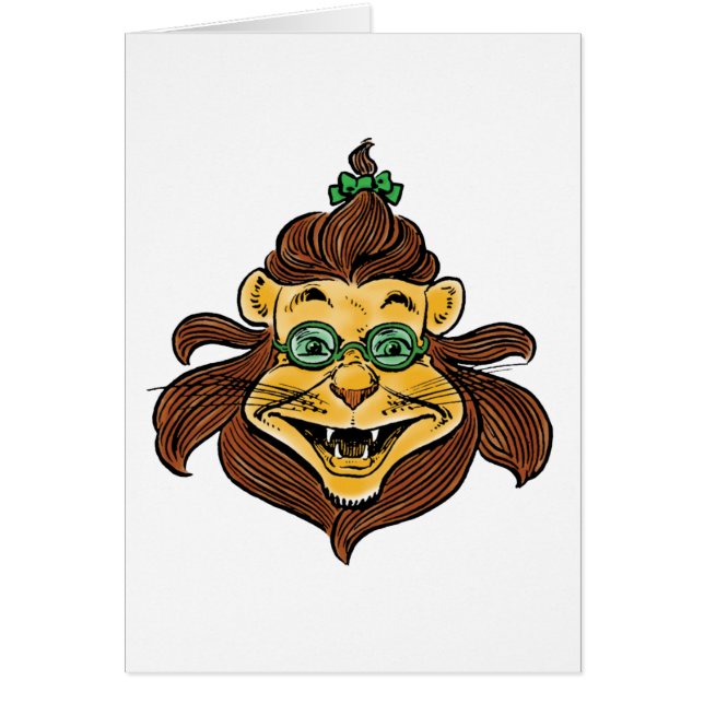 Vintage Wizard of Oz, Lion Wearing Green Glasses (Front)