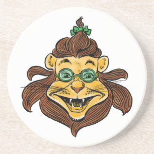 Vintage Wizard of Oz, Lion Wearing Green Glasses Coaster
