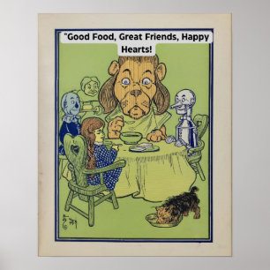 Vintage Wizard Of Oz poster dinner together