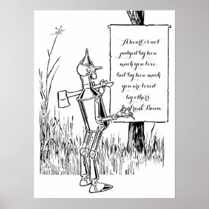 Vintage Wizard of Oz, Tinman Reading Sign