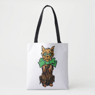 Vintage Wizard of Oz Toto Dog with Green Bow Tote Bag