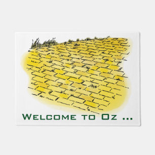 Vintage Wizard of Oz Yellow Brick Road by Denslow Doormat