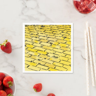 Vintage Wizard of Oz Yellow Brick Road by Denslow Napkin
