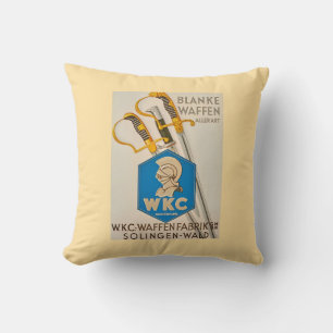 Vintage WKC Solingen  Throw Pillow