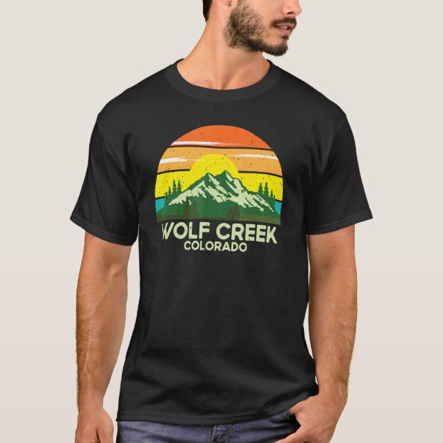 Vintage Wolf Creek  Freestyle Skiing Vacation T-Shirt (Front)