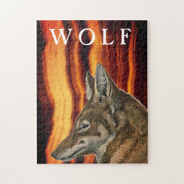 Vintage Wolf Sketch Jigsaw Puzzle (Vertical)