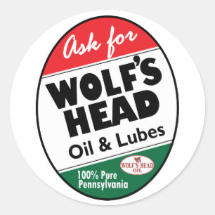 Vintage Wolfs Head sign Classic Round Sticker