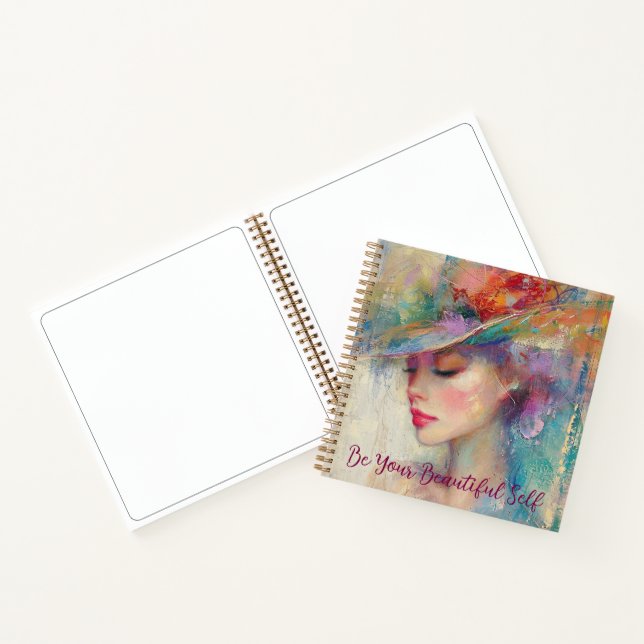 Vintage Woman Be Your Beautiful Self Notebook (Inside)