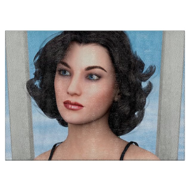 Vintage Woman Cutting Board (Front)