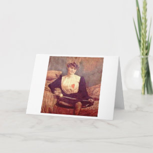 Vintage Woman Fencer! Vintage Fencing Note Card