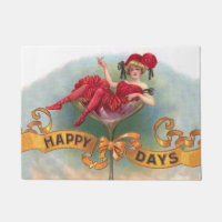 Vintage Woman in Champagne Glass Poster: 1900s Bar