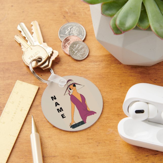  Vintage Woman Keychain (Desk)