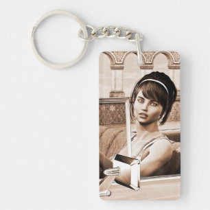 Vintage Woman Keychain