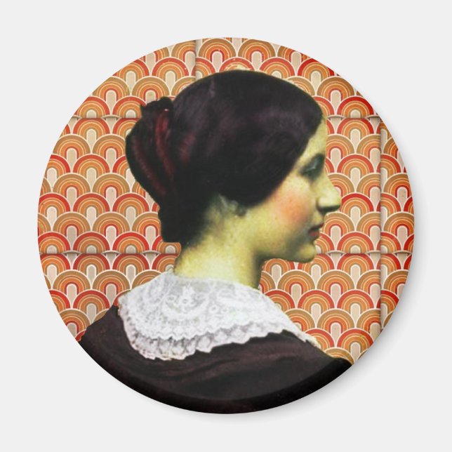vintage woman magnet (Front)