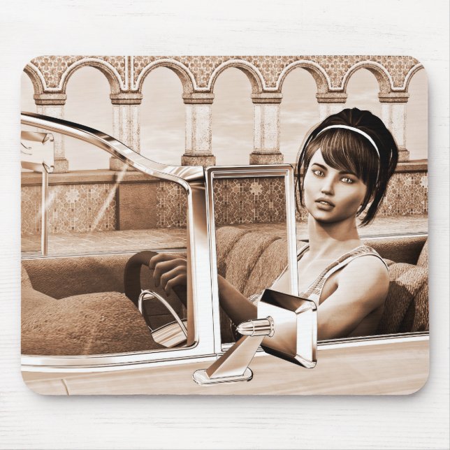Vintage Woman Mouse Pad (Front)