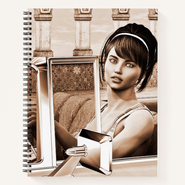 Vintage Woman Notebook (Front)