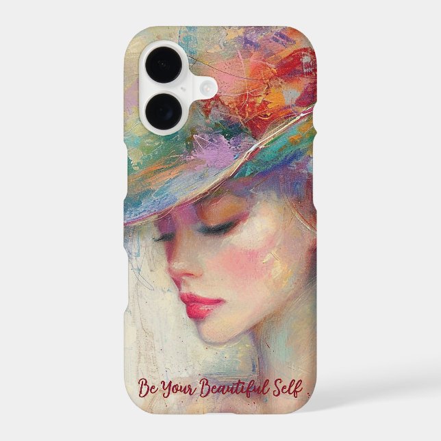Vintage Woman Personalized iPhone Case (Back)