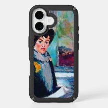 Vintage Woman Portrait with Abstract Background