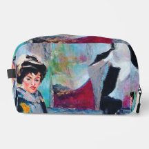 Vintage Woman Portrait with Abstract Background