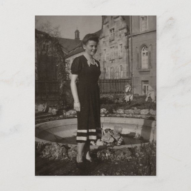 Vintage Woman Postcard (Front)