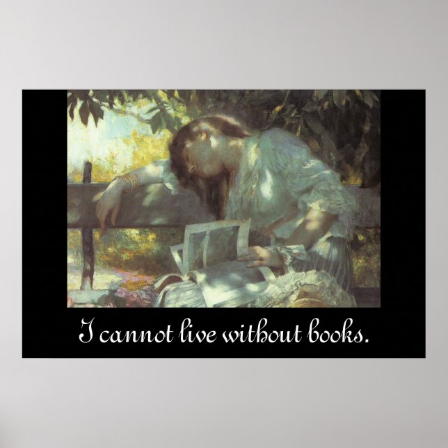 Vintage Woman Reading Poster (Front)