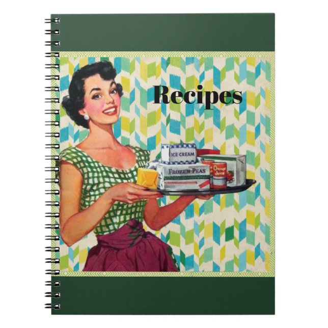 Vintage Woman Recipe Book (Front)
