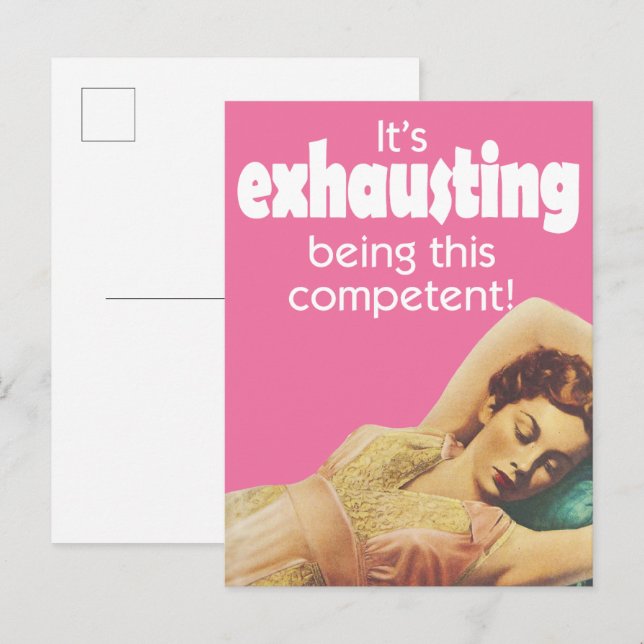 Vintage woman reclining postcard (Front/Back)