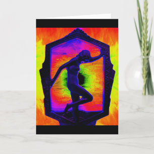 Vintage Woman Silhouette -Blank Card