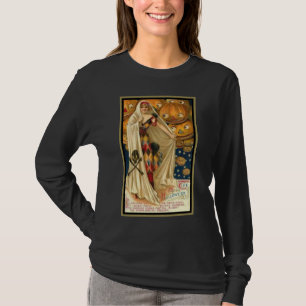 Vintage Woman with Cape Halloween Dark Tees