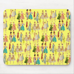 Vintage Women's Fashion Mouse Pad