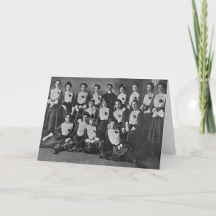 Vintage Women's Fencing Team Fencing Note Card