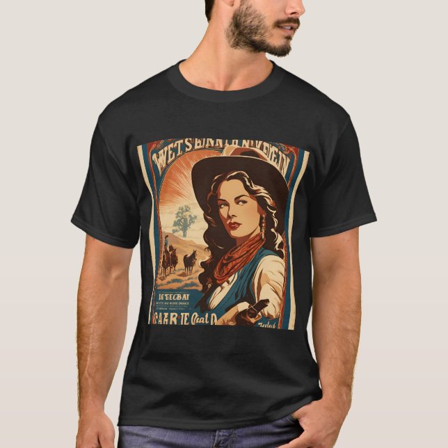 "Vintage Women's Poster T-Shirt, 1990's Shirts (Front)