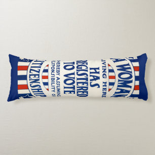 Vintage Women's Voting Rights Support Reprint Body Pillow