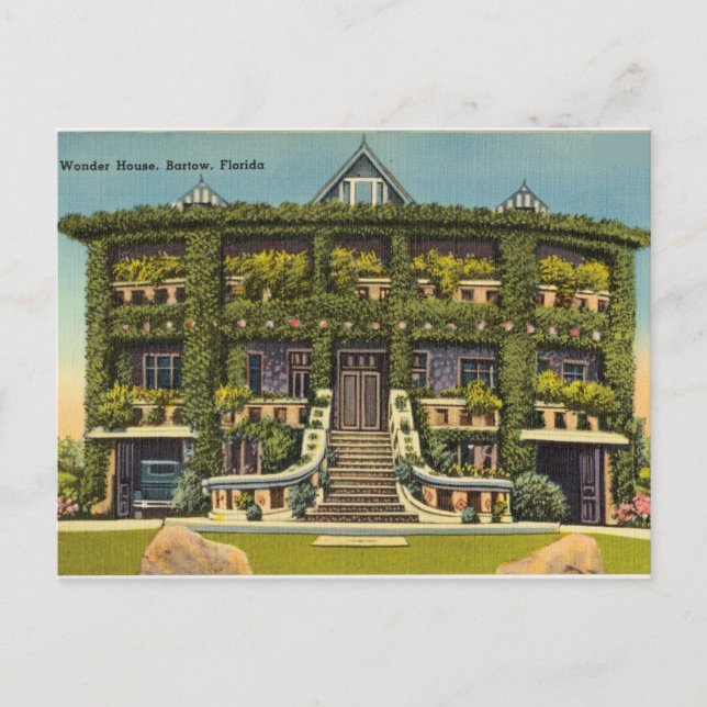 Vintage, Wonder House, Bartow, Florida Postcard (Front)