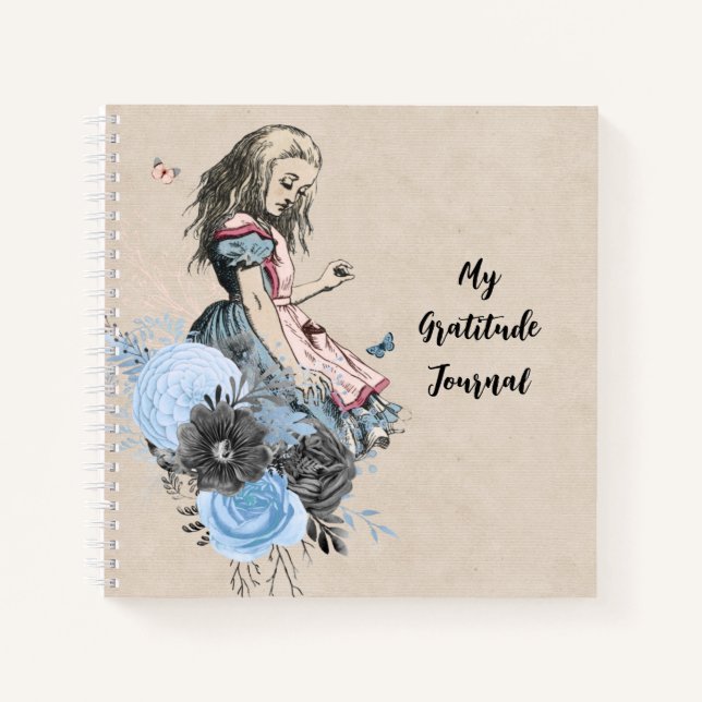 Vintage Wonderland Alice Gratitude Journal (Devant)