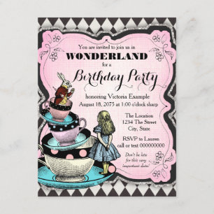 Vintage Wonderland Birthday Party Invitation