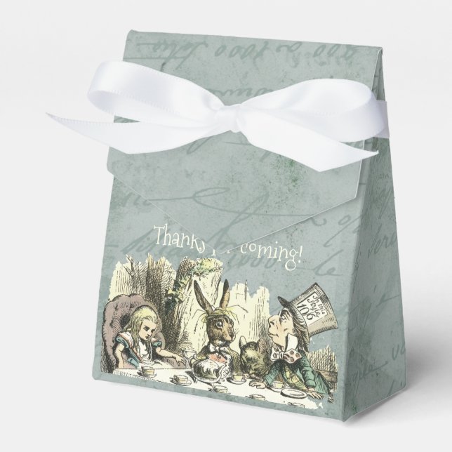 Vintage Wonderland Tea Party  Favor Box (Front Side)