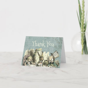 Vintage Wonderland Tea Party   Thank You Card
