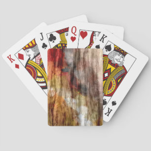 Vintage Wood Abstract Art 3 Playing Cards