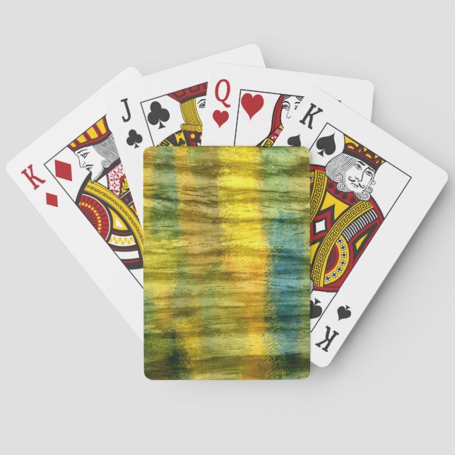 Vintage Wood Abstract Art 9 Playing Cards (Back)