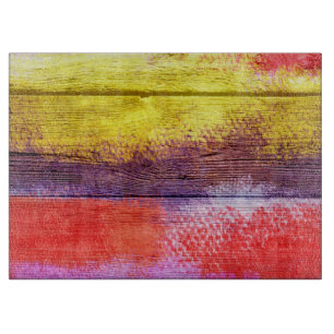 Vintage Wood Abstract Painting #12 Cutting Board