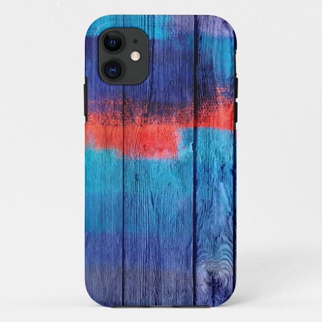 Vintage Wood Acrylic Painting Case-Mate iPhone Case (Back)