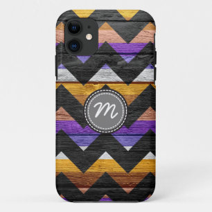 Vintage wood aztec chevron pattern #3 iPhone 11 case