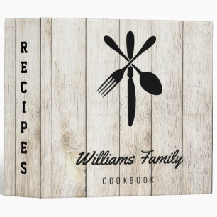 Vintage Wood Background Recipes Cook Book Binder