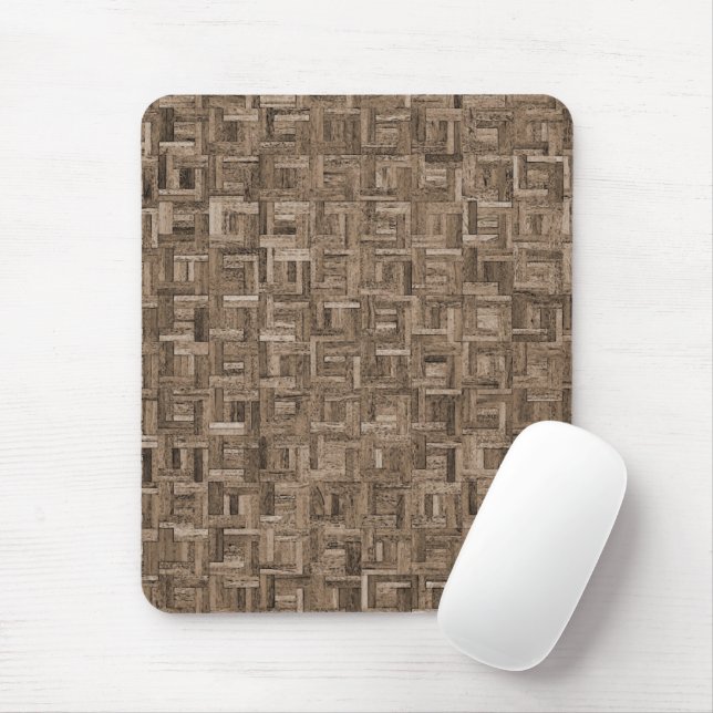 Vintage Wood Design Mouse Pad (With Mouse)