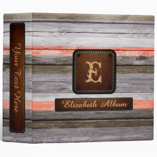 Vintage Wood Elegant Album Leather Look #16 Binder