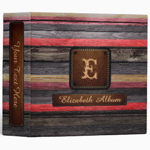 Vintage Wood Elegant Album Leather Look #22 Binder